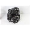 Image 4 : Carved Owl Head - Carved Elephants - Owl Statue - (3) Angel Type Ornaments