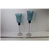 Image 1 : Pair of Tall Wine Glass Candleholders