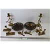 Image 1 : (2) Ornate Brass Bowls (Made in Italy) - Brass Candle Holders - Brass Hooks