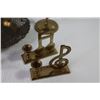 Image 2 : (2) Ornate Brass Bowls (Made in Italy) - Brass Candle Holders - Brass Hooks