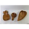 Image 3 : Lot of Wooden House Wares - Teak Egg Cups - Vintage Horse Tie Holder