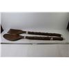 Image 1 : Large 36" Wooden Fork & Spoon Wall Hangers (fork has a crack)