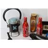Image 2 : Vintage Flashlight - Cast Iron Bell - Coca-Cola Aluminum Bottles - Harley Tin - Summer Slam Poster -