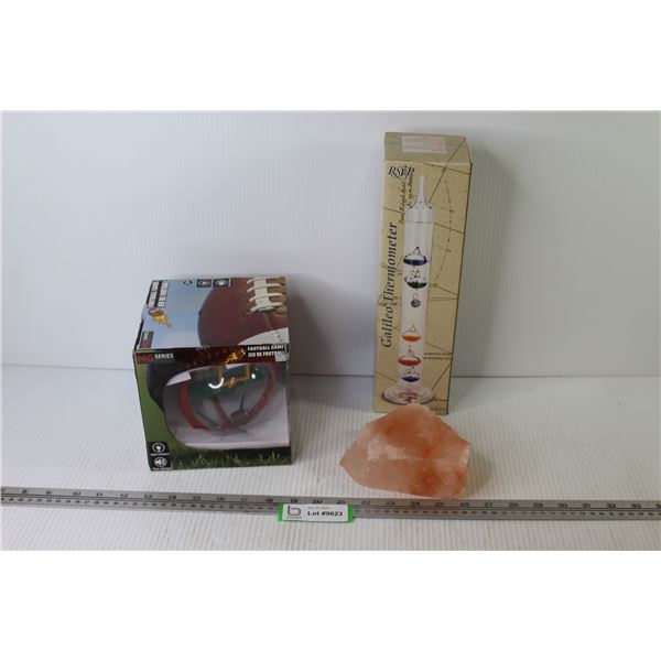 Galileo Thermometer - Football Game - Himalayan Salt Rock