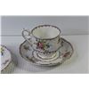 Image 5 : (2) Tea Cup w/Saucers (American Beauty) - (1) Tea Cup w/Saucers (Royal Albert)
