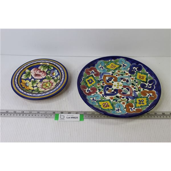 (2) Painted Plates (Made in Italy)