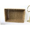 Image 5 : Vintage Umbrella - Brass Towel/Cloth Holder - Ceramic Plant Pot - Woven Metal Framed Basket