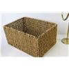 Image 6 : Vintage Umbrella - Brass Towel/Cloth Holder - Ceramic Plant Pot - Woven Metal Framed Basket