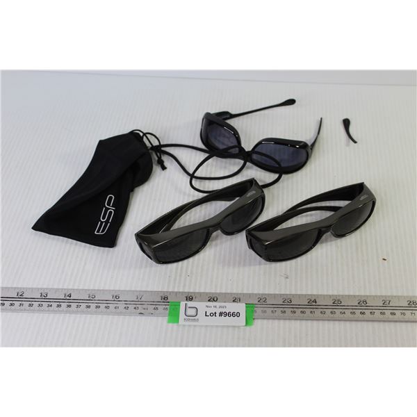 (2) Fusion Sun Glasses - (1) Pair Sunglasses (arm broken)