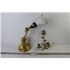 Image 1 : Brass Candle Holder - Adjustable Lamp (working)
