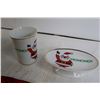 Image 3 : Acorn Salt and Pepper Shakers, (2) Christmas Bowls, (2) Christmas Plates, Santa-Themed Cup and Soap 