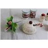 Image 6 : (3) Sets Christmas Salt and Pepper Shakers, (2) Sleigh Toothpick Holders, Ice Cream-Themed Sugar Hol