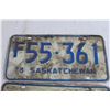 Image 2 : Pair of Saskatchewan 1976 Farm Vehicle License Plates