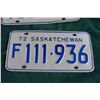 Image 2 : (3) Saskatchewan 1972 License Plates - Farm and Regular