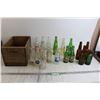 Image 1 : (18) Glass Bottles - 7-Up, Jarritos, Up-Town, Coca-Cola, Fanta