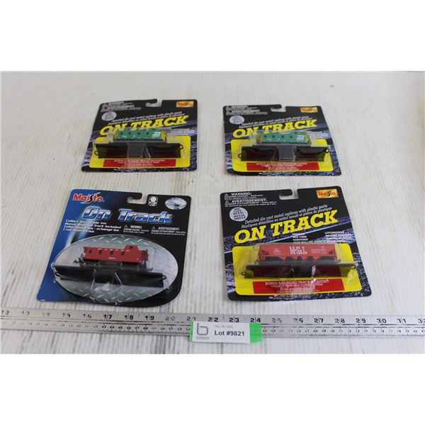 (4) Maisto On Track Toy Trains - Sealed