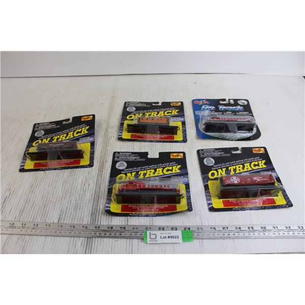 (5) Maisto On Track Toy Trains - Sealed