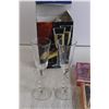 Image 2 : Millenium Luminarc Champagne Flutes, (2) Pieces Wooden Wall Art, (2) Main Street Books - Sealed