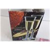 Image 4 : Millenium Luminarc Champagne Flutes, (2) Pieces Wooden Wall Art, (2) Main Street Books - Sealed