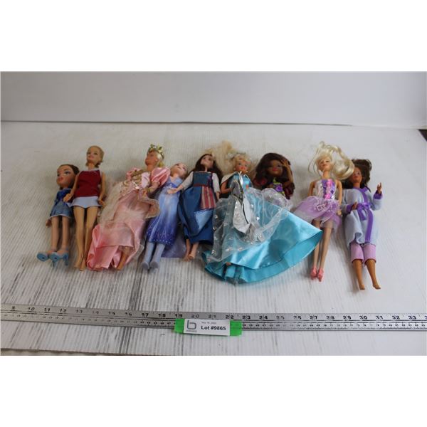 (9) Dolls - Barbie, Bratz, Monster High