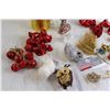 Image 4 : Assorted Christmas Items - (3) Drum Ornaments, Glittery Reindeer, Key Ornament, Misc.