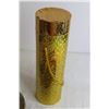 Image 4 : Christmas Items - Mistletoe Bowl, (30) Napkins in Present-Themed Box - Sealed, Shimmery Cylindrical 