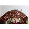 Image 2 : Welcome Snowman Christmas Decoration