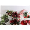 Image 2 : (~20) Christmas Ornaments - (3) Glittery Bell Decorations, Large Acorn Decoration, (3) Poinsettia Cl