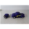 Image 5 : Lacquerware Tray, Blue Metal Car With Trailer, John Deere Toy Trailer, (2) Dairy Producer Hats, Asht