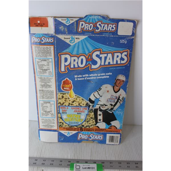 General Mills Pro-Stars Collectible Cereal Box - Wayne Gretzky