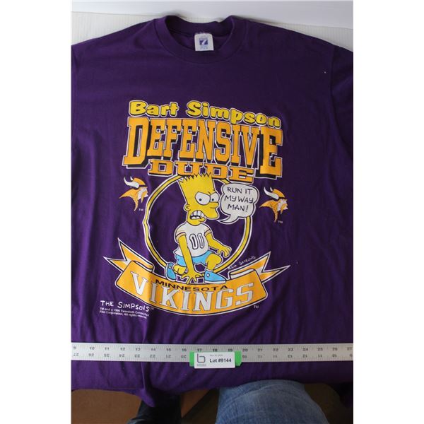 Bart Simpson/Minnesota Vikings T Shirt - Size XL