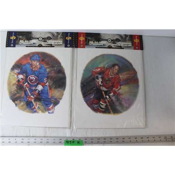 (2) NHL All-Stars Lithographs - Denis Potvin, Bobby Hull