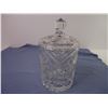 Image 2 : Clear Cut Crystal Glass-Round Dish with Lid