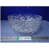 Image 1 : Footed Lead Crystal Bowl Cut Glass Serving Bowl
