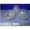 Image 1 : (2) Crystal Rose Bowls and Candy Dish
