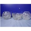 Image 4 : (2) Crystal Rose Bowls and Candy Dish