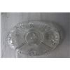 Image 3 : Pinwheel Crystal Divided Dish; Pinwheel Crystal Footed Candy Bowl With Lid