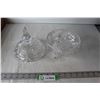 Image 1 : Pinwheel Crystal Footed Candy Bowl With Lid
