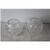 Image 3 : (2) Pinwheel Crystal Footed Rose Bowls