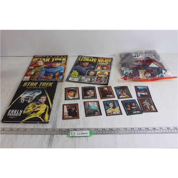 (2) Star Trek-Themed Magazines, Star Trek Graphic Novel, (500+) 1991 Star Trek Trading Cards - Lots 