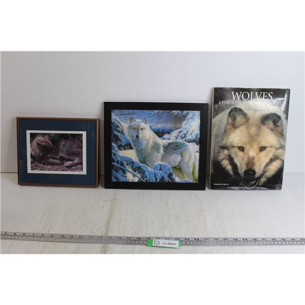 Framed Wolf Print - 11" x 9", Framed 3D Wolf Print - 13 1/2" x 11 1/2", Wolves: A Portrait of the An