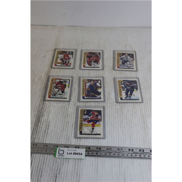 (7) 1995-96 Assorted Pinnacle Hockey Cards