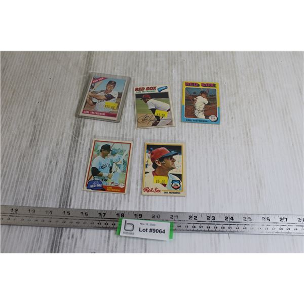 (5) Carl Yastrzemski Baseball Cards