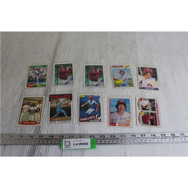 (10) Assorted Mike Schmidt Baseball Cards