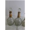 Image 2 : (4) Glass Liqueur Bottles Various Sizes