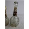 Image 4 : (4) Glass Liqueur Bottles Various Sizes