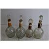 Image 5 : (4) Glass Liqueur Bottles Various Sizes