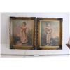 Image 1 : (2) Vintage Wood Framed Girl & Boy Portrait 20" x 15"