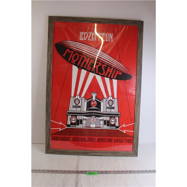 *26" x 38" Framed Led Zeppelin Picture