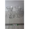 Image 1 : (2) Pinwheel Crystal Vases